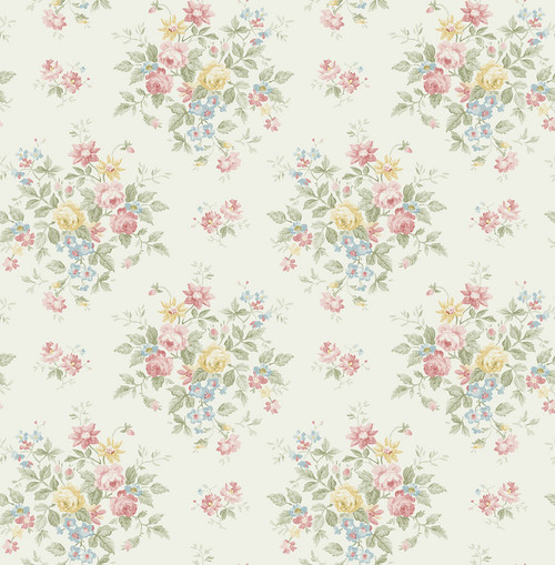 Full Bloom Wallpaper in White FG71001 from Wallquest