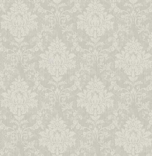 Flora Damask Wallpaper in Chateau Grey FG71608 from Wallquest