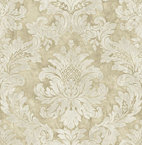 Seabrook Wallpaper in Brown, Metallic Gold, Neutrals LD80905