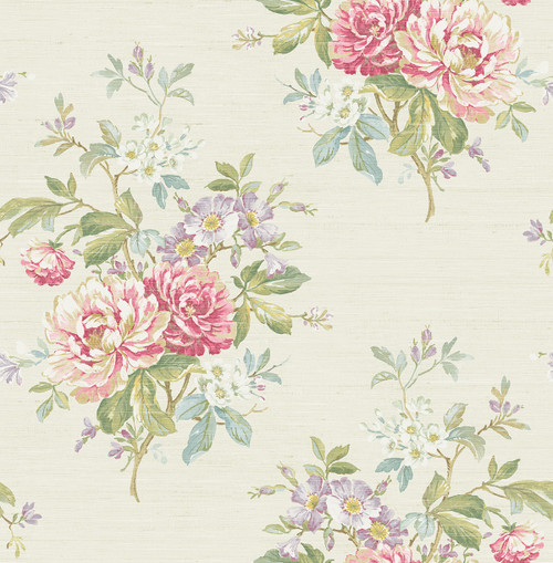 Summer Bouquet Wallpaper in Bright Summer RV21001 from Wallquest