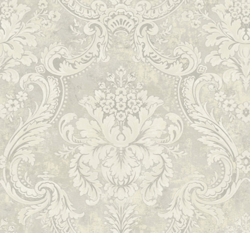 Antique Damask Wallpaper in Clouded DV50508 from Wallquest