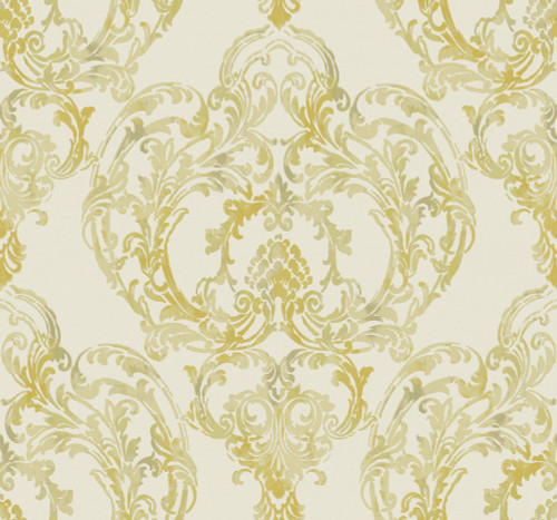 Seabrook wallpaper in Off White, Yellow, Gold LG90703
