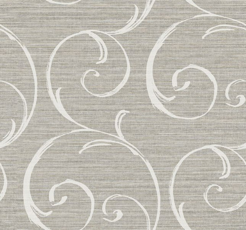 Seabrook Wallpaper in Gray, White LD82008