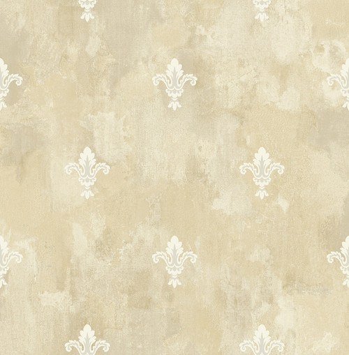 Antique Fleur Wallpaper in Gilded DV50706 from Wallquest