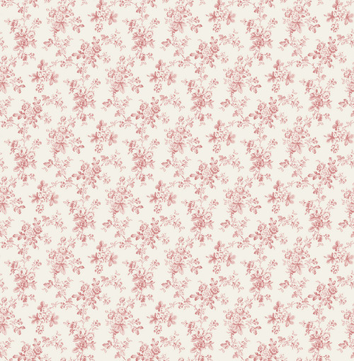 Tiny Blooms Wallpaper in Crimson FG70802 from Wallquest