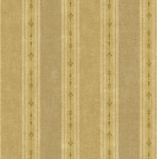 Jaipur Stripe Wallpaper in Antique Gold RN72007 from Wallquest