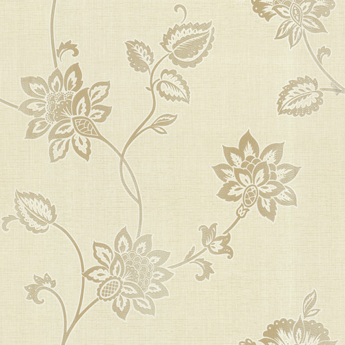 Beacon House by Brewster 484-68075 Olympia Gemini Beige Jacobean Trail Wallpaper