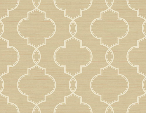 Kenneth James by Brewster 2765-BW40507 Geo Malo Wheat Sisal Ogee Wallpaper