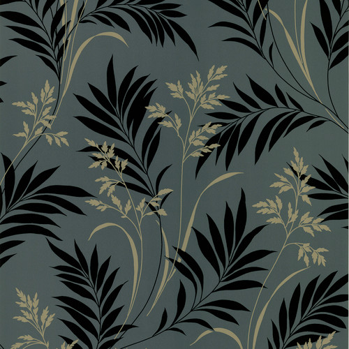 Brewster 2704-46937 For Your Bath III Midori Black Bamboo Silhouette Wallpaper