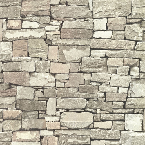 Brewster Advantage Stones & Woods 2774-859119 Wrangell Beige Stacked Slate Wallpaper
