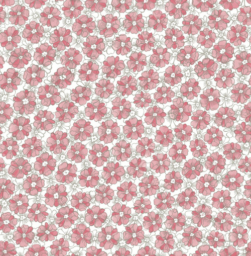 Brewster 2657-22225 Allison Pink Floral Wallpaper