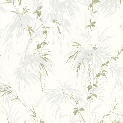 Brewster 2704-22673 For Your Bath III Zumi Blue Palm Leaves Wallpaper