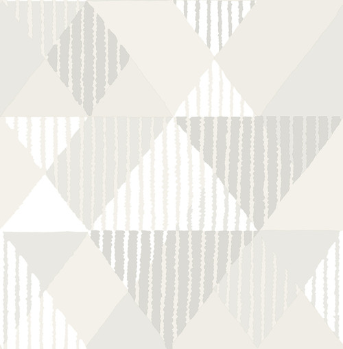 A-Street Prints by Brewster 2785-24854 Sterling Mod Peaks Wallpaper Neutral