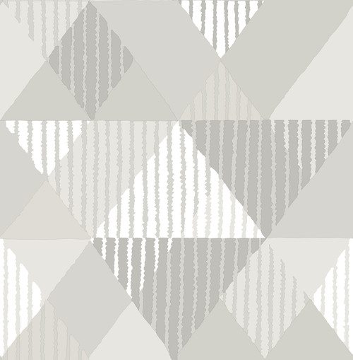 A-Street Prints by Brewster 2785-24855 Platinum Mod Peaks Wallpaper Grey