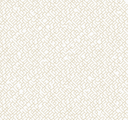 York Wallcoverings MS6440 Modern Shapes Mason Wallpaper off white, golden tan