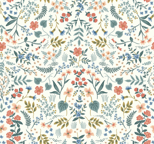 York Wildwood Wallpaper Beige/Coral RI5157 Rifle Paper Co.