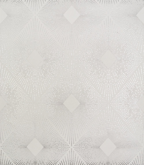 York Wallcoverings NW3591 Modern Metals Harlowe Wallpaper White/Silver