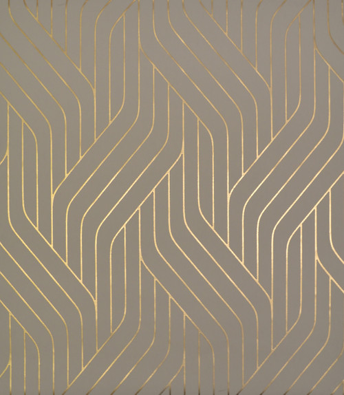 York Wallcoverings NW3518 Modern Metals Ebb And Flow Wallpaper Khaki/Gold
