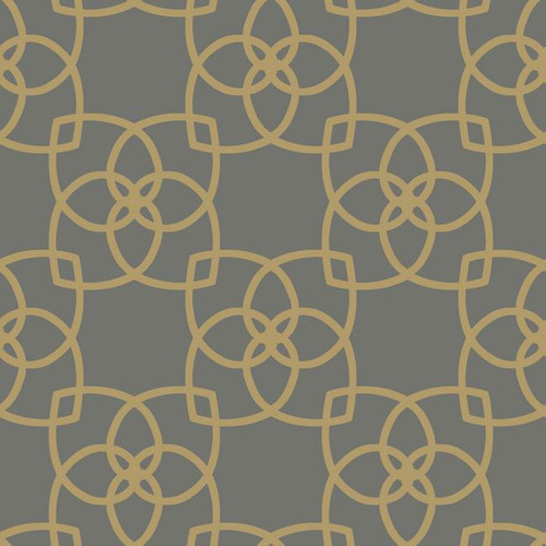 York Wallcoverings Y6200204 Dazzling Dimensions Serendipity Wallpaper Dark Grey, Bright Metallic Gold