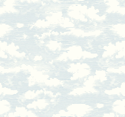 York Wallcoverings SS2524 Silhouettes Cloud Cover Wallpaper Blue