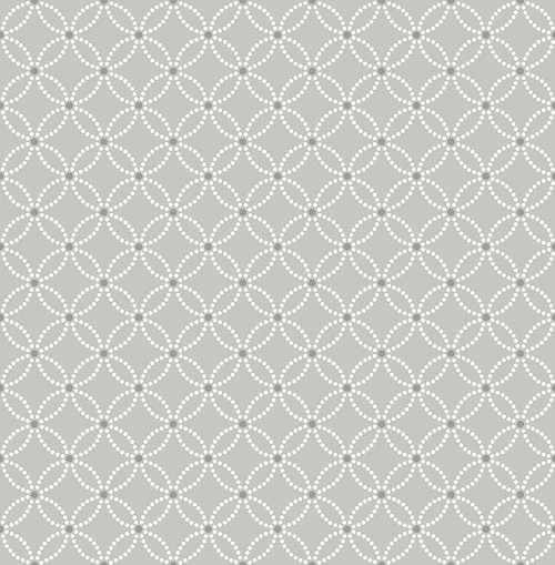 Brewster 2704-21843 For Your Bath III Kinetic Grey Geometric Floral Wallpaper