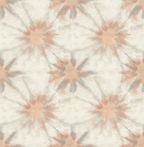 A-Street Prints by Brewster 1014-001860 Kismet Iris Coral Shibori Wallpaper