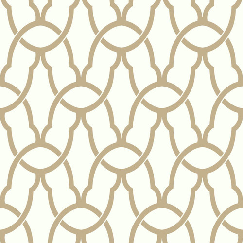 RoomMates RMK9121WP Trellis Peel & Stick Wallpaper Gold