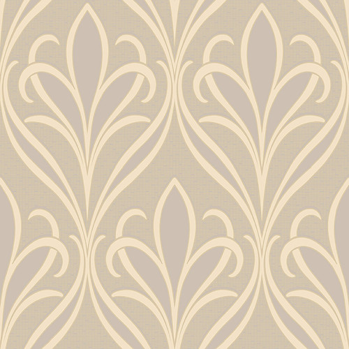 Brewster 2810-XSS0506 Advantage Vivian Grey Nouveau Damask Wallpaper Grey