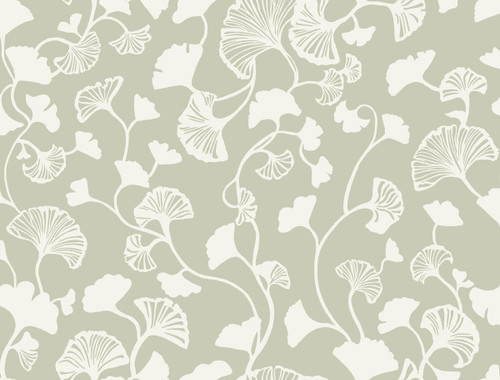 York Wallcoverings NA0574 Gingko Trail Wallpaper Green