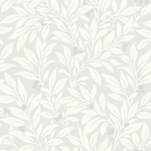 KItchen & Bath Essentials by Brewster 2766-42025 Fasciata Silver Mulberry Leaf Wallpaper