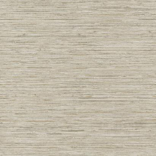 York Wallcoverings Botanical Fantasy WB5502 Horizontal Grasscloth Wallpaper Cream Grey