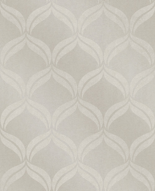 A-Street Prints by Brewster 2697-87302 Petals Taupe Ogee Wallpaper