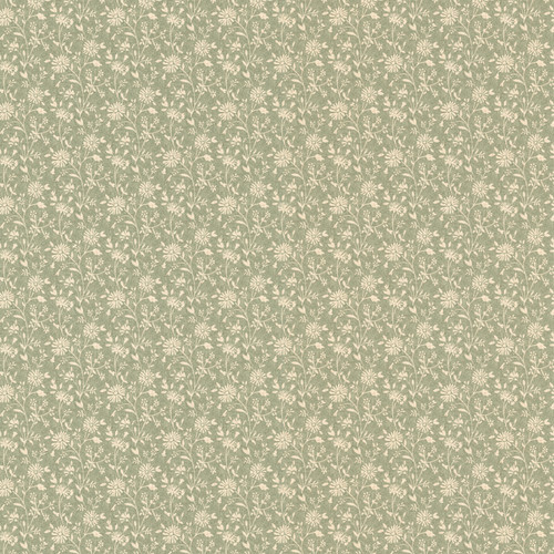 New Country by Brewster 418-58501 New Country Vermont Green Small Daisy Wallpaper