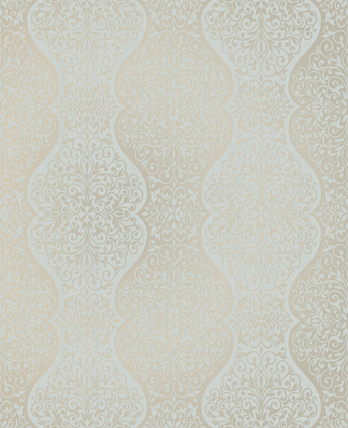 Decorline by Brewster 2683-23018 Evolve Cadence Blue Scroll Wallpaper