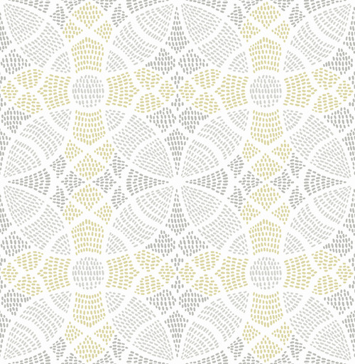 A-Street Prints by Brewster 2764-24338 Mistral Zazen Yellow Geometric Wallpaper