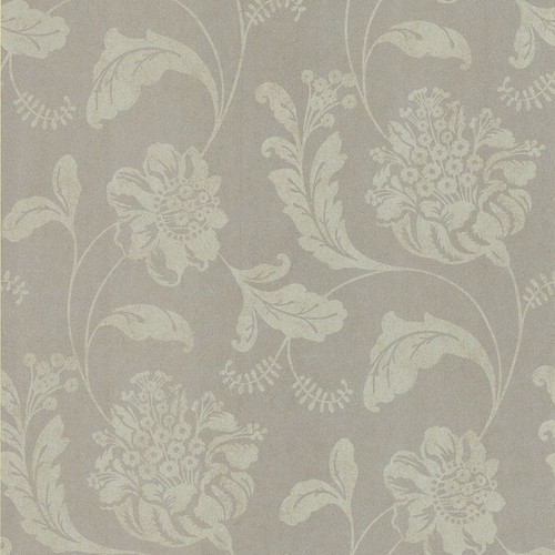 Kitchen Bed Bath IV by Brewster 2686-65875 Gilly Grey Jacobean Wallpaper
