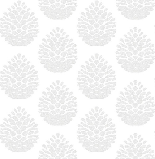 Chesapeake by Brewster 3118-25091 Birch & Sparrow Totem Light Grey Pinecone Wallpaper