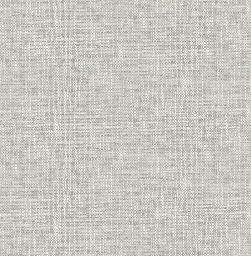 NU2873 Poplin Texture Peel & Stick Wallpaper with Raised Ink Details in Grey Off White Colors Kitchen & Bath Style Peel and Stick Adhesive Vinyl