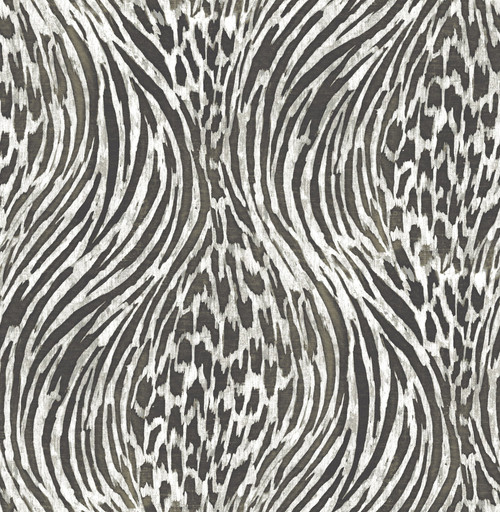A−Street Prints by Brewster 2763-24204 Moonlight Splendid Platinum Animal Print Wallpaper