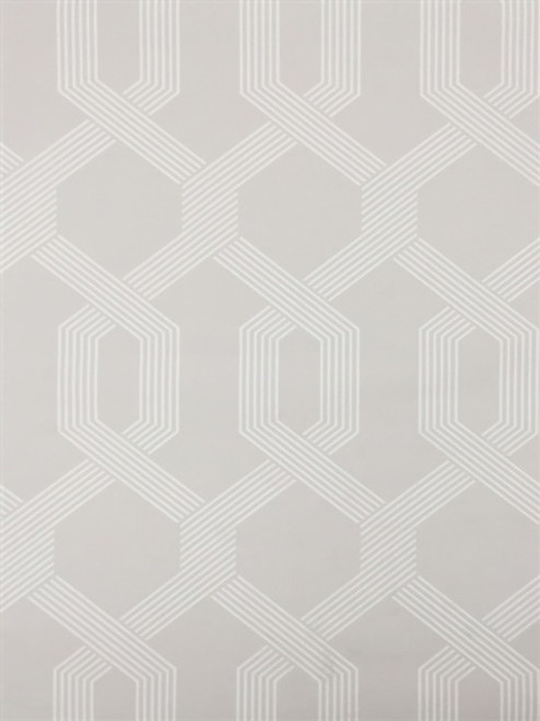 Mid Century Collection Modern Classic Pattern Viva Lounge Wallpaper Light Grey/White