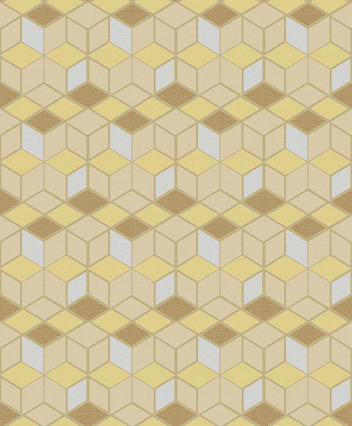 Brewster 2809-IH18101 Advantage Geo Joanne Mustard Blox Wallpaper Mustard