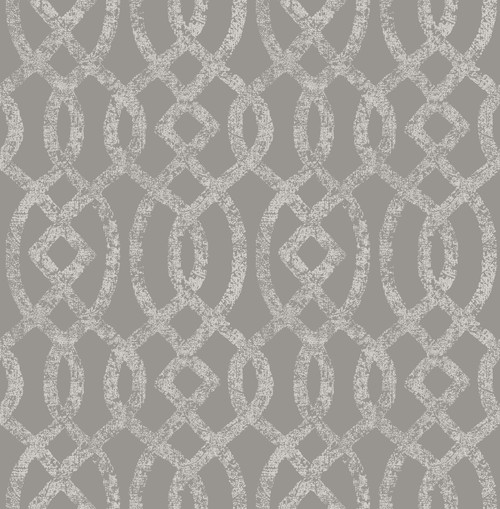 A-Street Prints by Brewster 2793-24725 Ethereal Grey Trellis Wallpaper