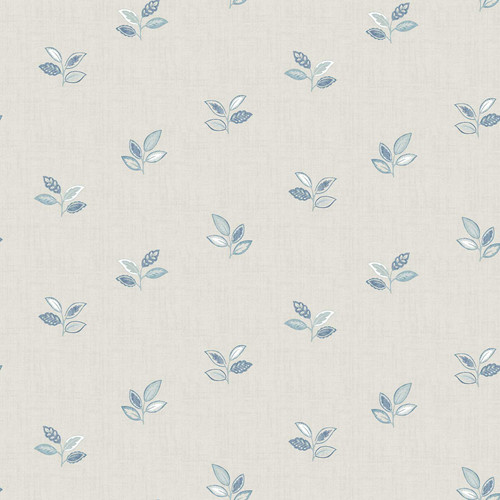 Chesapeake by Brewster 3112-002740 Sage Hill Leigh Blue Leaf Wallpaper