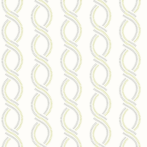 A-Street Prints by Brewster 2697-78062 Helix Green Stripe Wallpaper