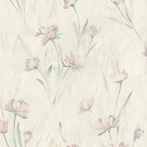 KItchen & Bath Essentials by Brewster 2766-37400 Quintero Multicolor Carnation Print Wallpaper