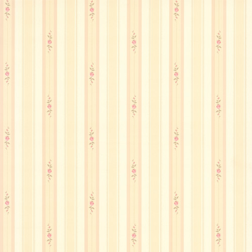 Kitchen, Bath and Bed Resource IV by Brewster 414-49230 Rosette Beige Rosebud Stripe Wallpaper