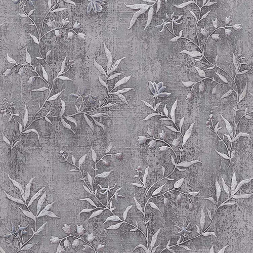 Brewster 2811-JY11105 Advantage Dahlia Grey Trail Wallpaper Grey