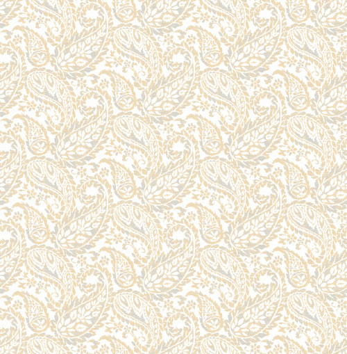 Brewster 2704-22214 For Your Bath III Adrian Honey Paisley Wallpaper