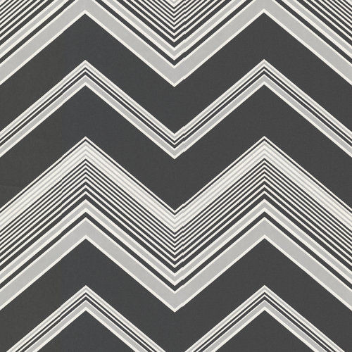 Brewster Wallcovering Decorline 2533-20246 Black Bearden Black Zig Zag Wallpaper