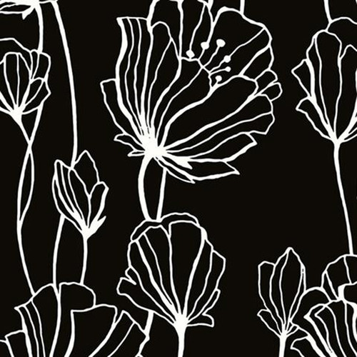 Norwall BW28739 Black and White 2 Floral Wallpaper